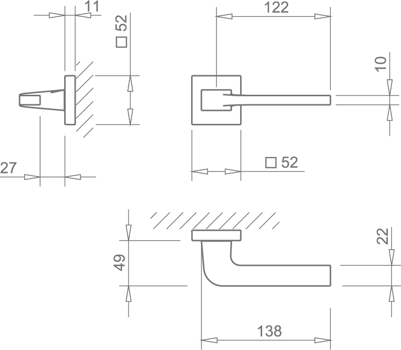 Ручка дверная TUPAI 3097 Q