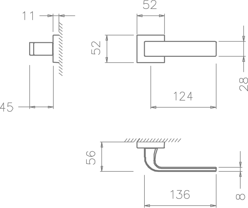 Ручка дверная TUPAI 2732 Q