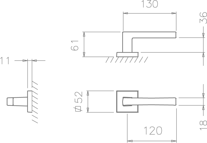 Ручка дверная TUPAI 2270 Q