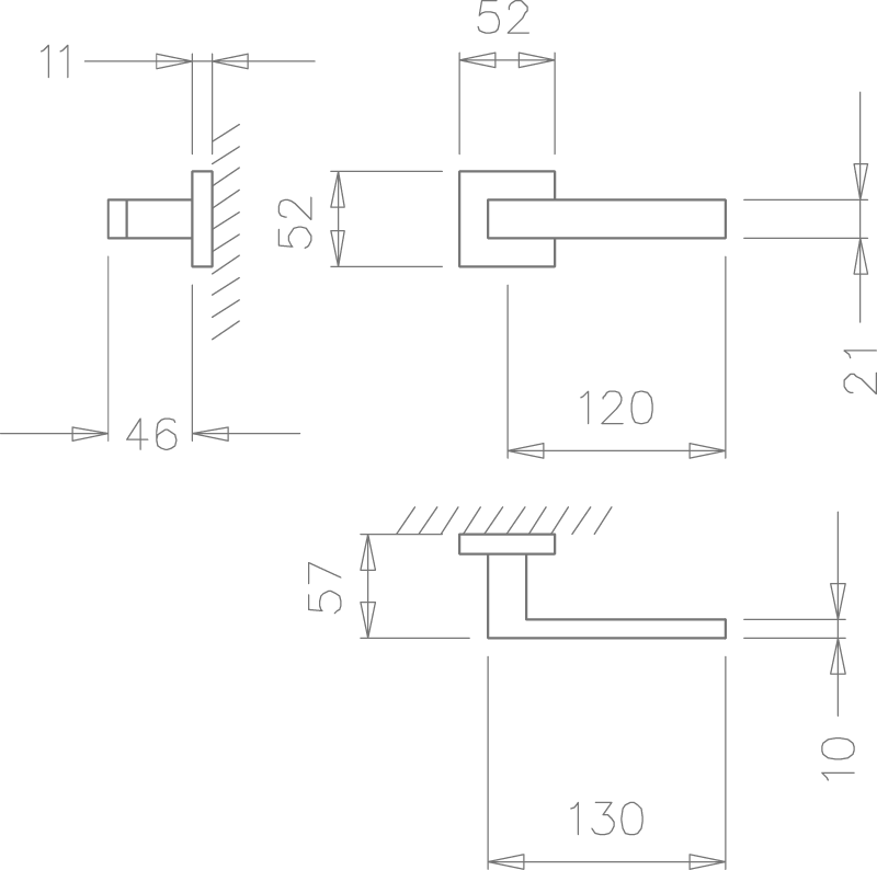 Ручка дверная TUPAI 2275 Q