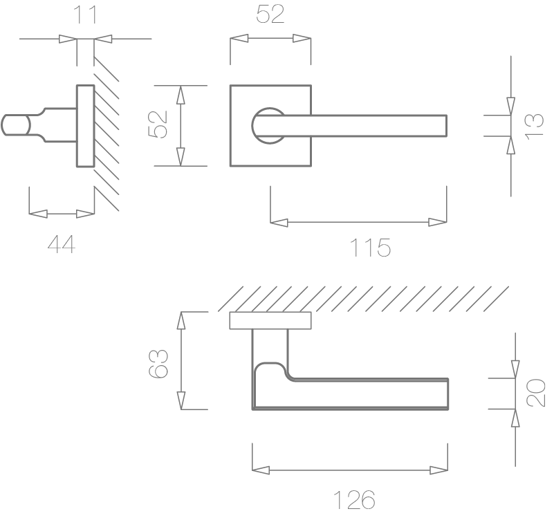 Ручка дверная TUPAI 2253 Q