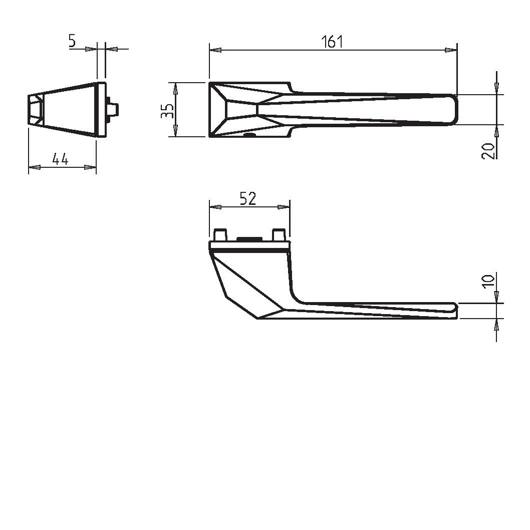 Ручка дверная TUPAI 4155 RT H