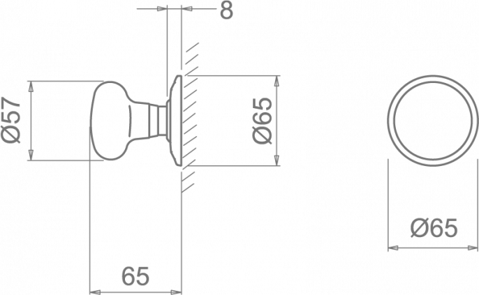 Ручка KNOB TUPAI 589 R (153 - черный) от производителя!